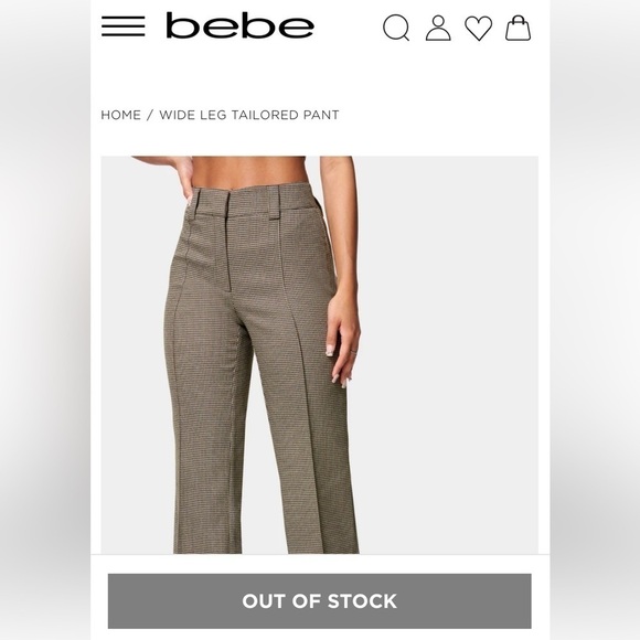 Bebe,Italy,Sleek Extra-Wide Trousers,The Perfect Cocktail Pant,Exclt Con,Size 0 - Picture 3 of 15